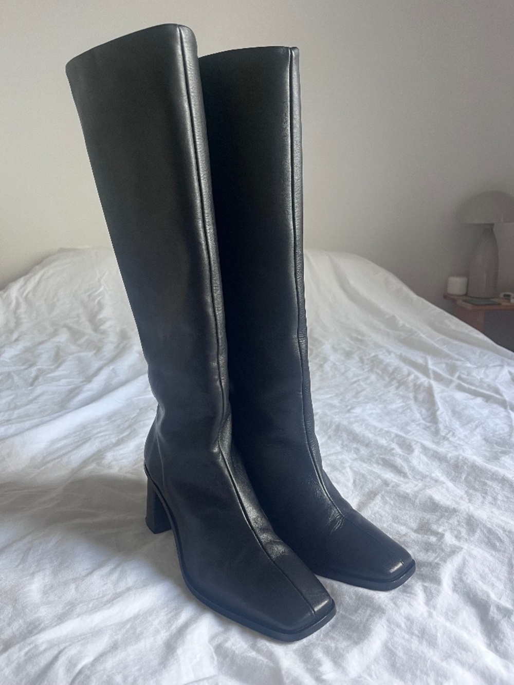 Maguire Lorca Knee-high Black Leather Boots - Size EU 39 - Excellent Condition
